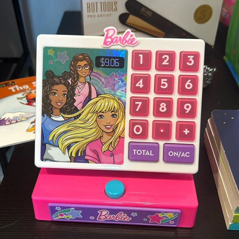Barbie Cash Register kids toddler toy Barbie pink play pretend - Picture 1 of 1
